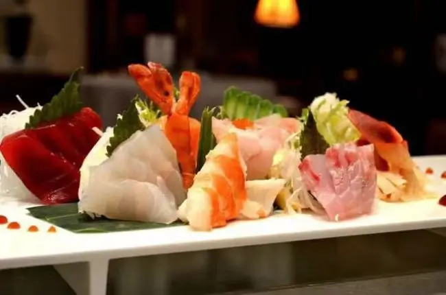 Premium assorted fresh seafood sashimi platter at Dragon Sushi, a Japanese Restaurant in New York