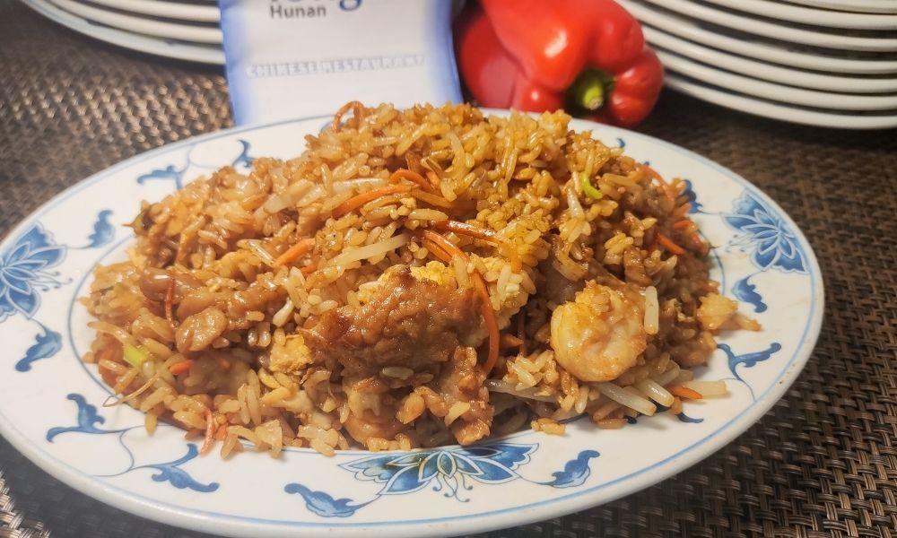 House special fried rice with shrimp and mixed veggies at Tong's Hunan Restaurant, a Chinese Restaurant in Northbrook