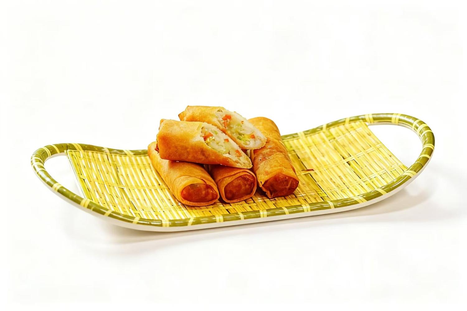 Crispy golden fried spring rolls at Duck & Dumpling, a Chinese Restaurant in San Antonio