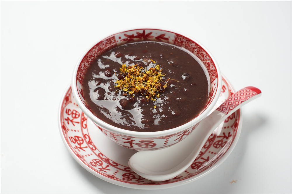 Red bean porridge with osmanthus at Dumpling Delight, a Chinese Restaurant in Millbrae