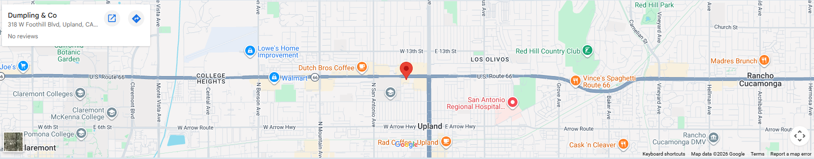 Location 318 W Foothill Blvd, Upland, CA 91786