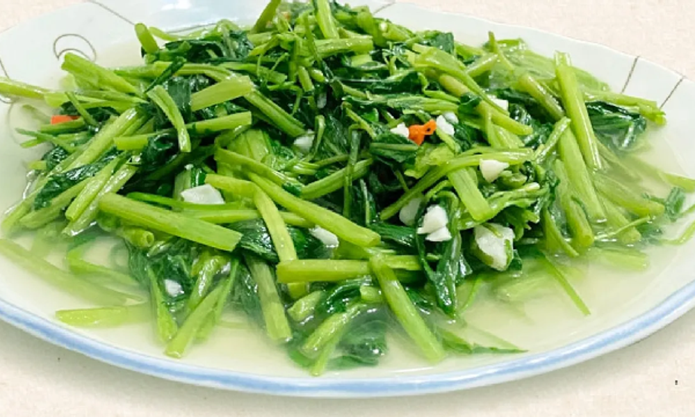 Fried water spinach from Dumpling Noodle House, a Chinese restaurant in Concord