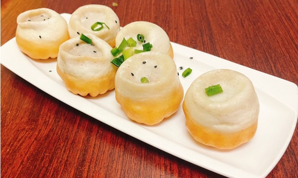 Pan-fried juicy pork bun from Dumpling Noodle House, a Chinese restaurant in Concord