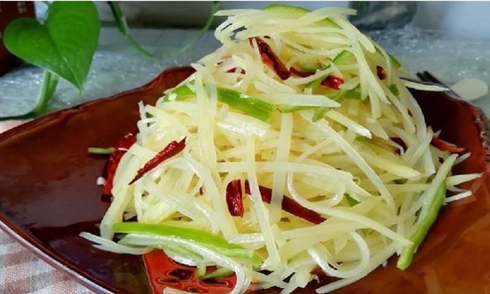 Stir-fried shredded potato from Dumpling Noodle House, a Chinese restaurant in Concord