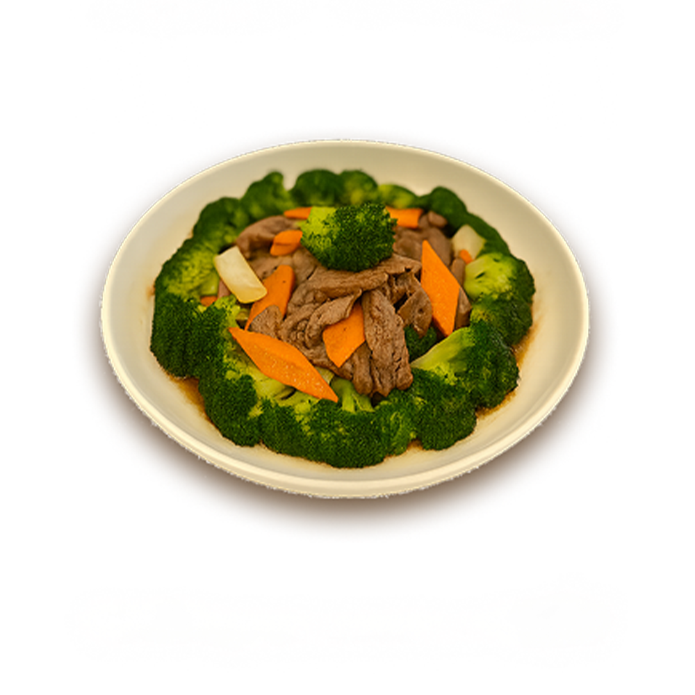 Broccoli beef from Dumpling Shack, a Chinese restaurant in Moorpark