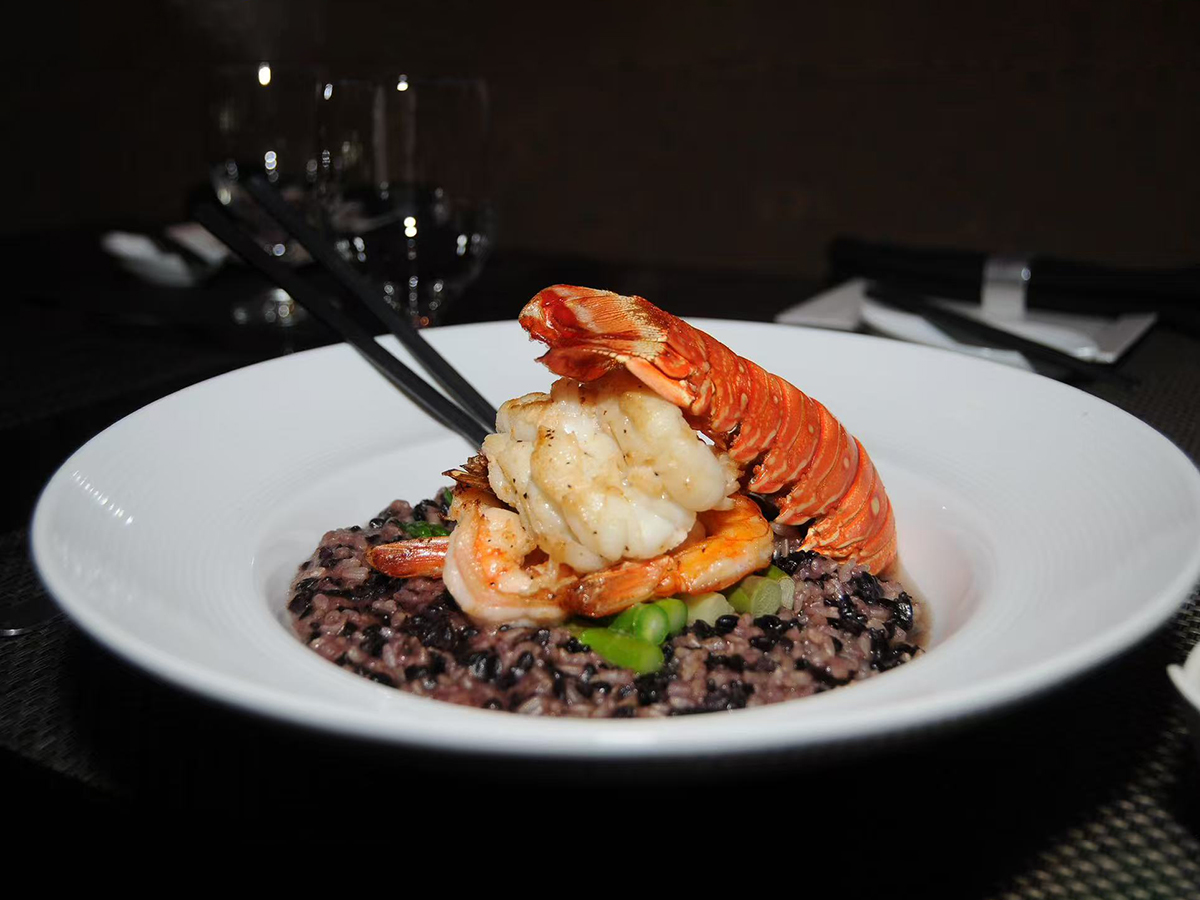 Lobster and Shrimp over Forbidden Rice at Duo Modern Japanese Cuisine & Hibachi，a Japanese Restaurant in Saratoga Springs