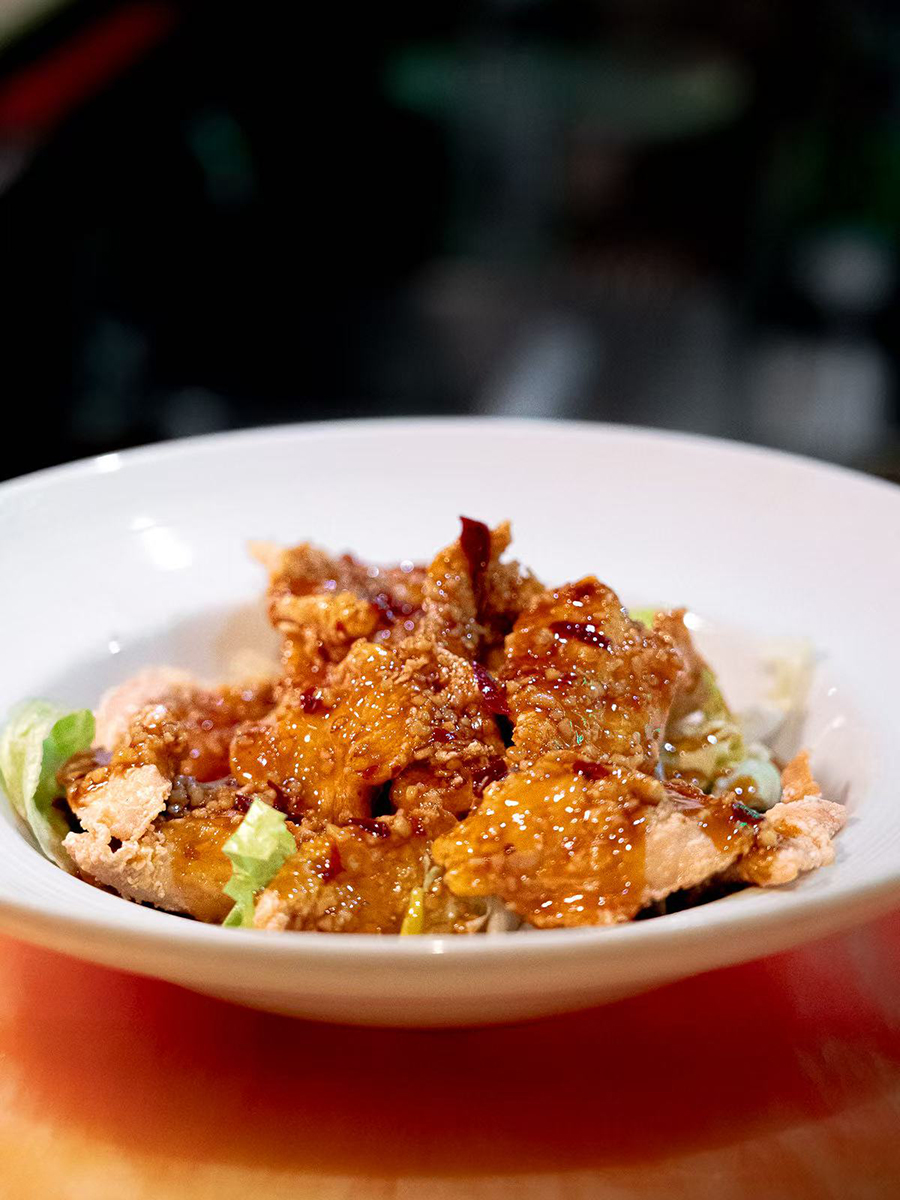 Spicy Crispy Chicken Salad at Duo Modern Japanese Cuisine & Hibachi，a Japanese Restaurant in Saratoga Springs