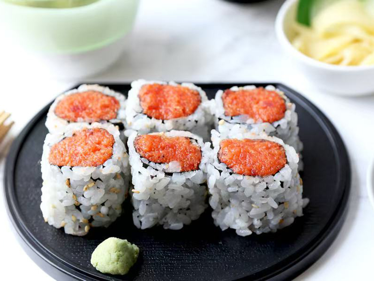 Spicy Tobiko Maki Roll at Duo Modern Japanese Cuisine & Hibachi，a Japanese Restaurant in Saratoga Springs
