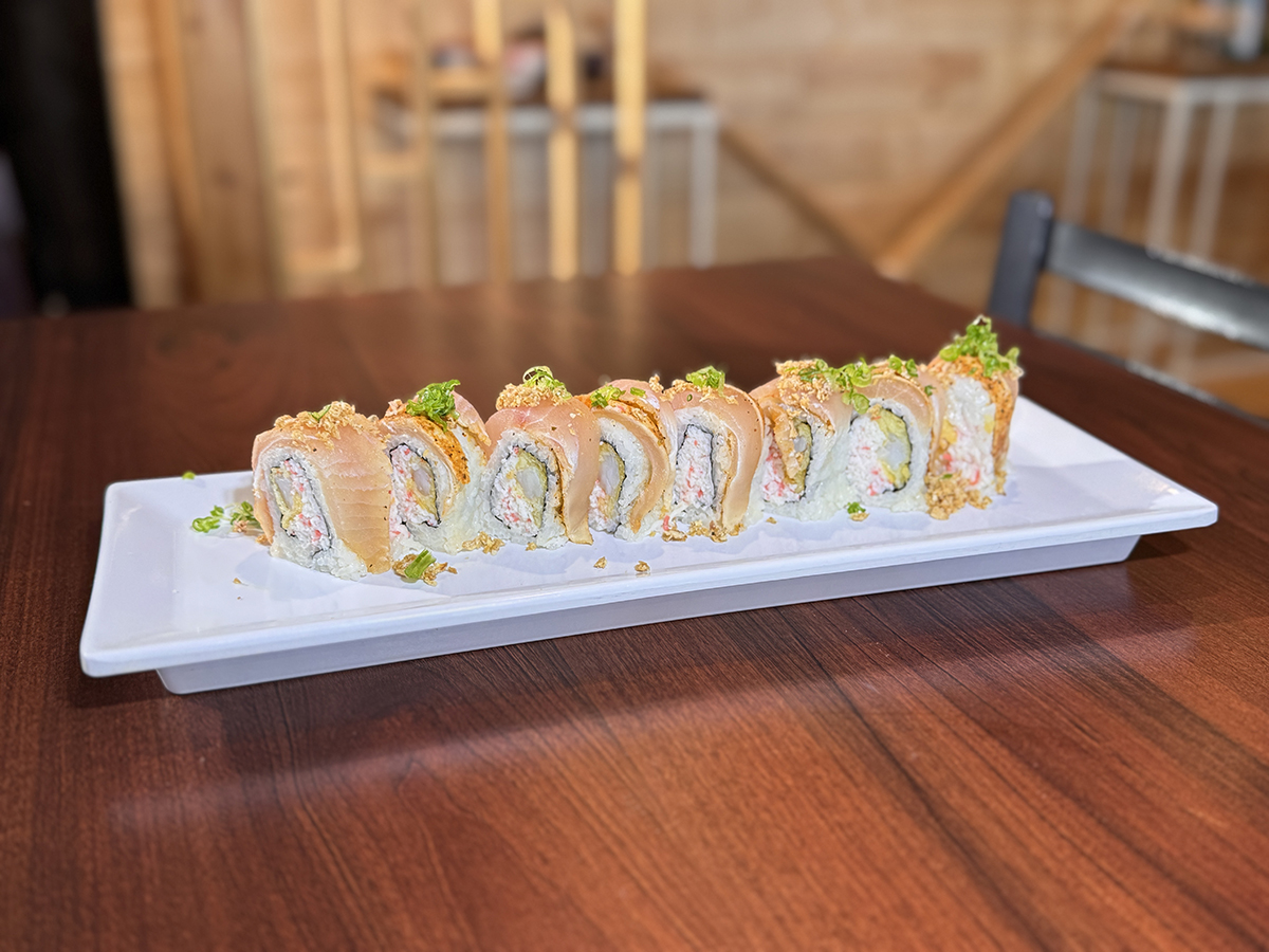 Golden Knight Roll at East Blue Sushi，a Japanese Restaurant in San Antonio