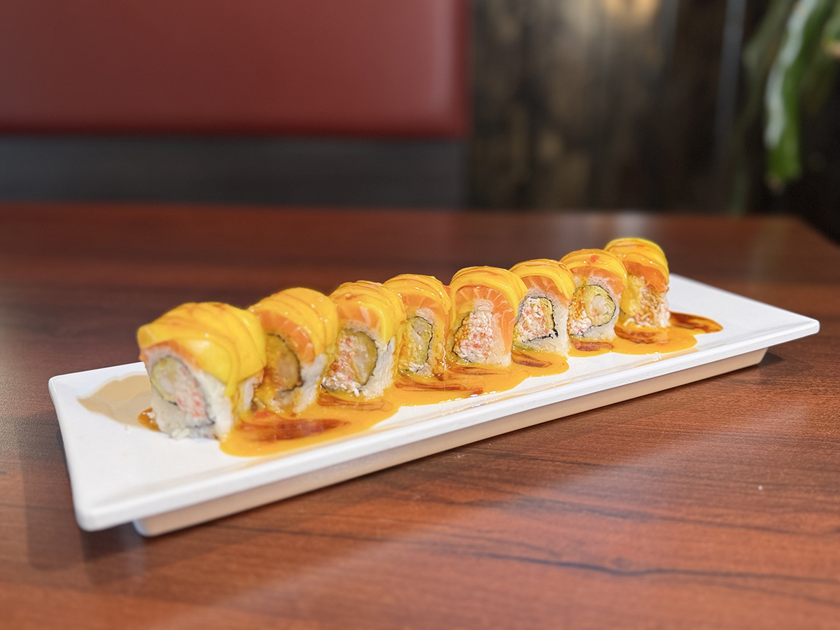 East-Blue-Sushi-Japanese-Restaurant-Mango-Tango-Roll-San-Antonio Mango Tango Roll at East Blue Sushi,a Japanese Restaurant in San Antonio