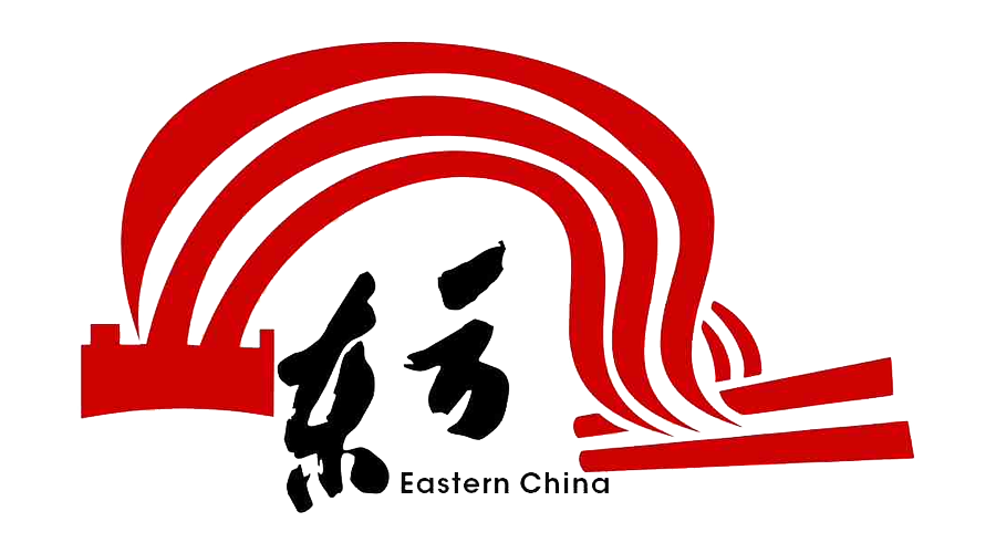 Logo with red and black colors featuring a dragon and Chinese characters