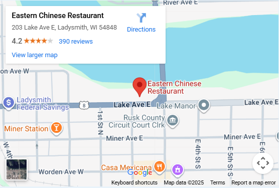 Location, 203 Lake Ave E, Ladysmith, WI 54848, United States