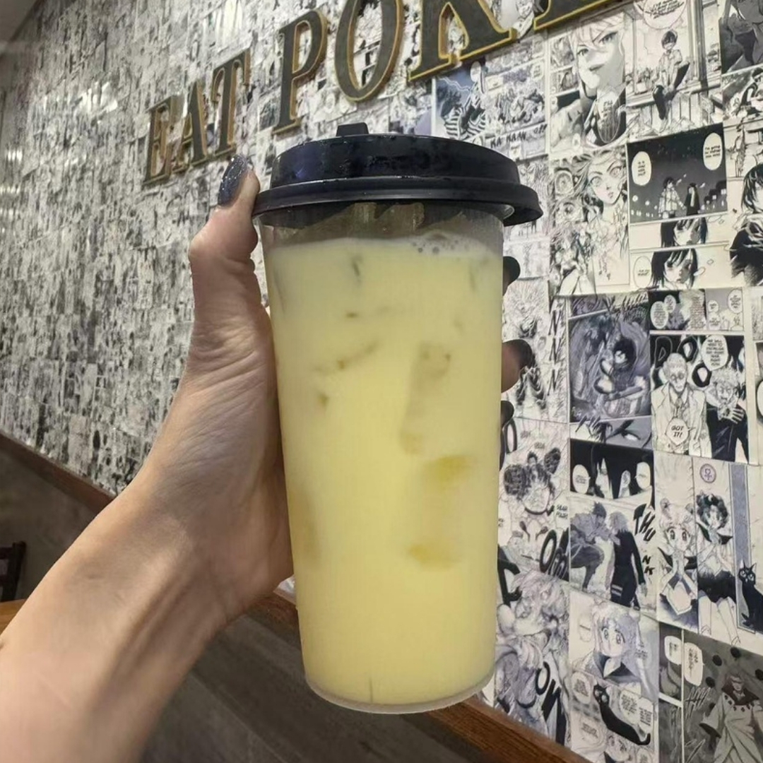 Sweet and creamy banana milk tea