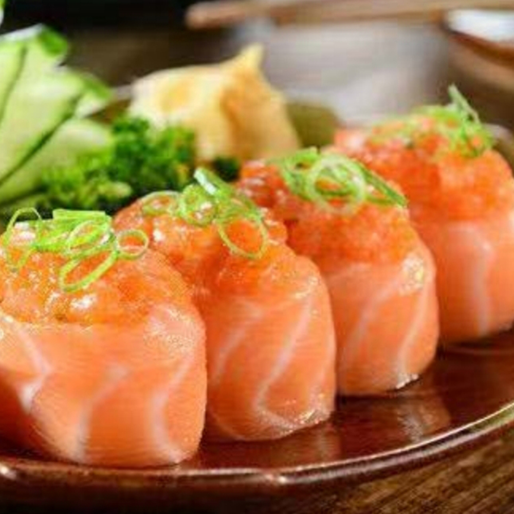 Salmon sushi rolls from Edo Ichi Sushi Hibachi Steakhouse, a Japanese restaurant in Wethersfield