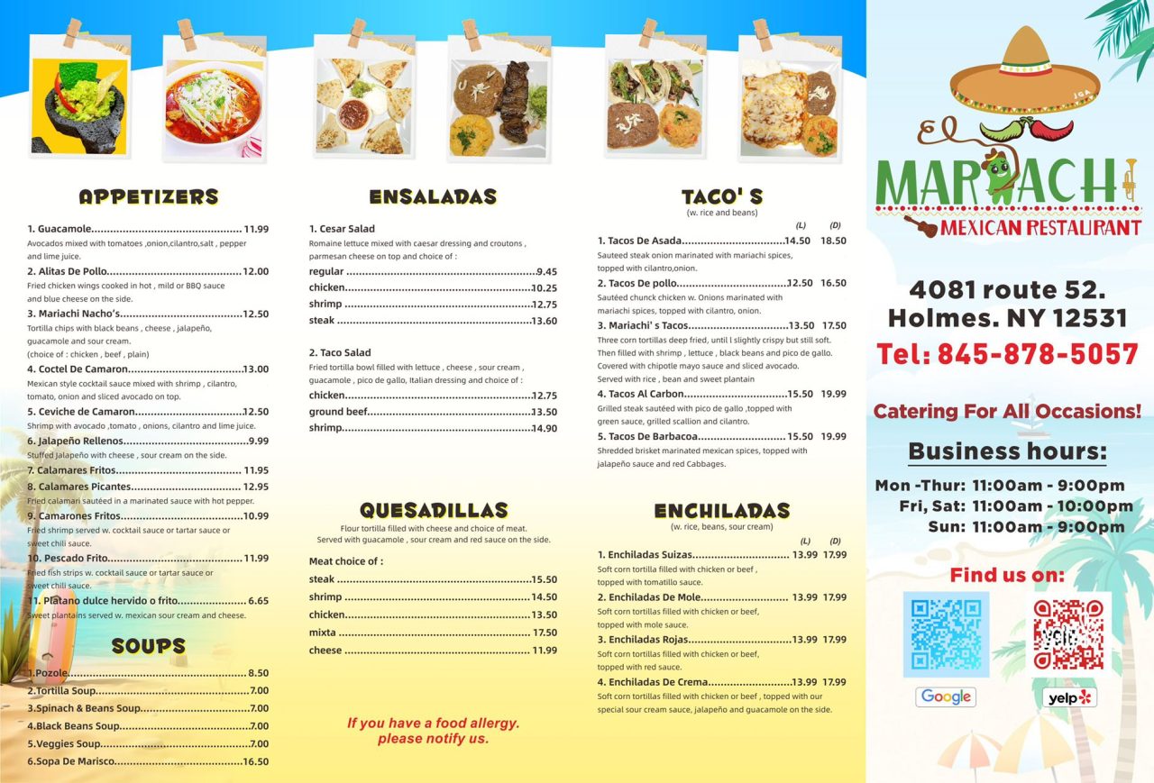 Menu - El Mariachi