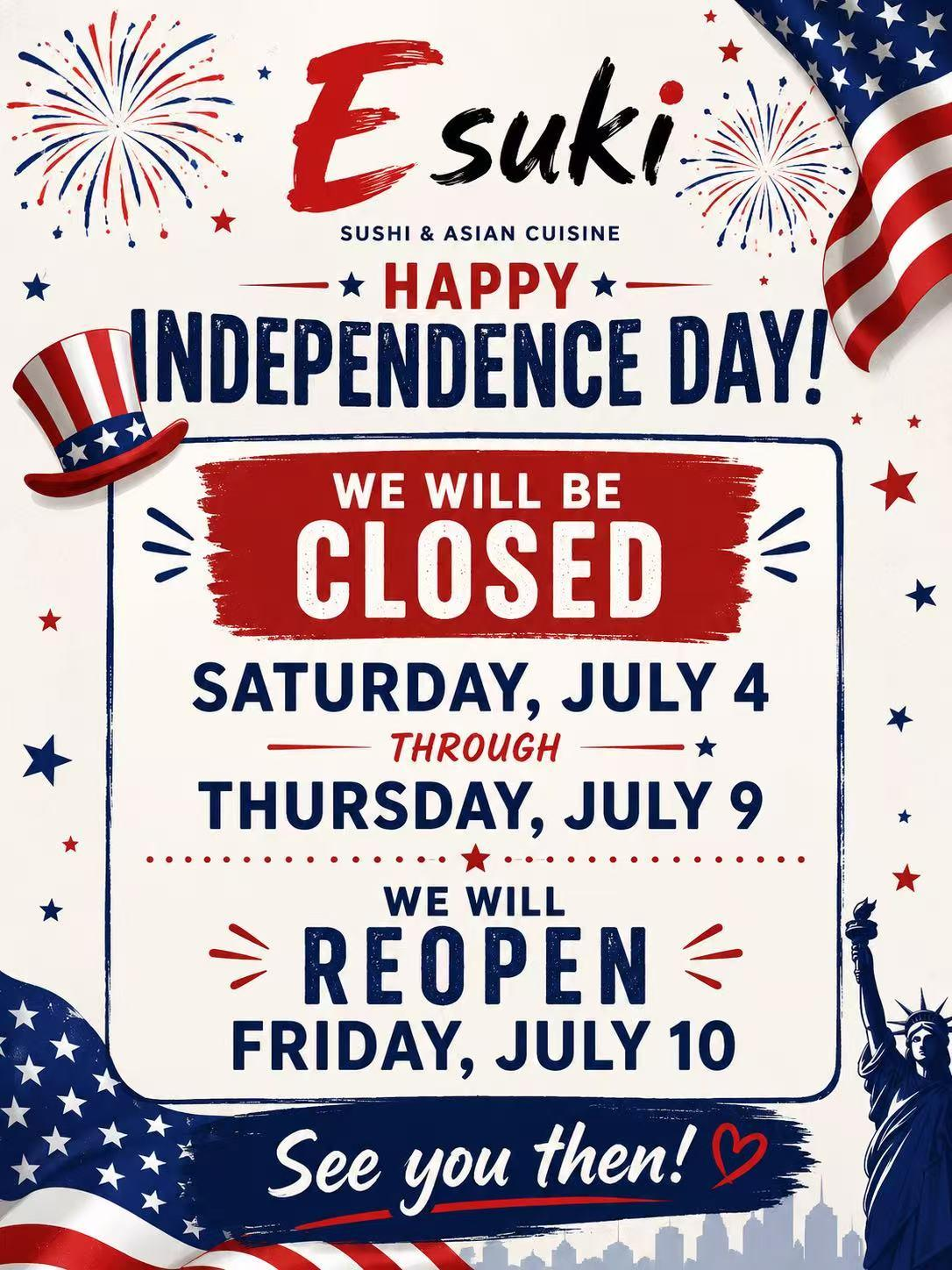 Notice of Special Operating Hours