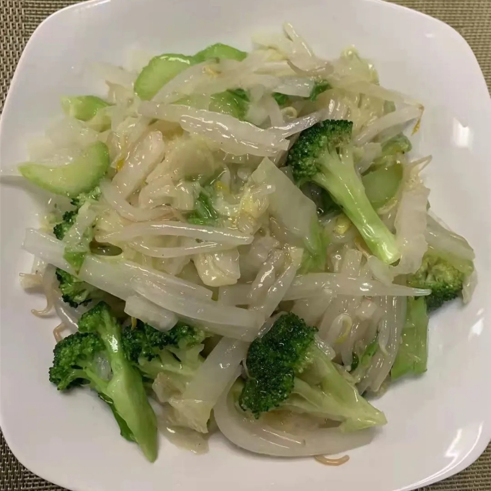 Stir-fried mixed vegetables at Family Kitchen, an Chinese Restaurant in Brooklyn.