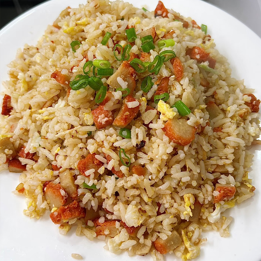 Fried rice served at Fat Boy Roasted Delights Chinese restaurant in Modesto.