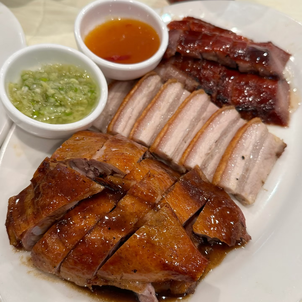 Roast duck and pork served at Fat Boy Roasted Delights, a Chinese restaurant in Modesto.