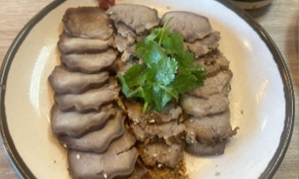 Fennel-Bistro-Clay-Pot-Rice-Chinese-restaurant-Braised-Liver-City-of-Industry Braised Liver - Braised liver slices with cilantro at Fennel Bistro Clay Pot Rice 茴香煲仔饭,a Chinese restaurant in City of Industry