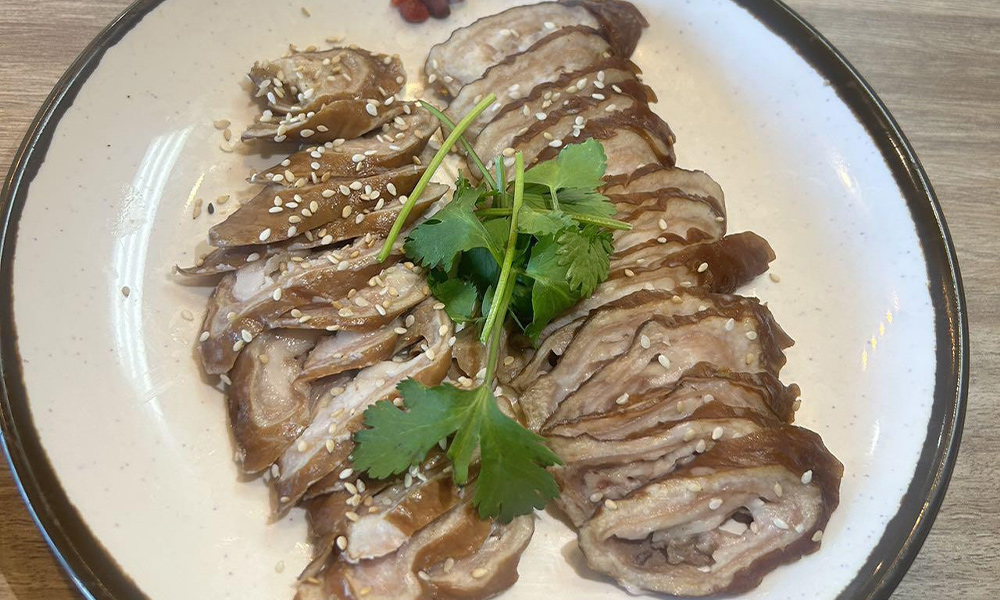 Fennel-Bistro-Clay-Pot-Rice-Chinese-restaurant-Braised-Pork-Intestine-City-of-Industry Bbq Pork Noodle Soup - Noodles with bbq pork, greens and broth at Fennel Bistro Clay Pot Rice 茴香煲仔饭,a Chinese restaurant in City of Industry