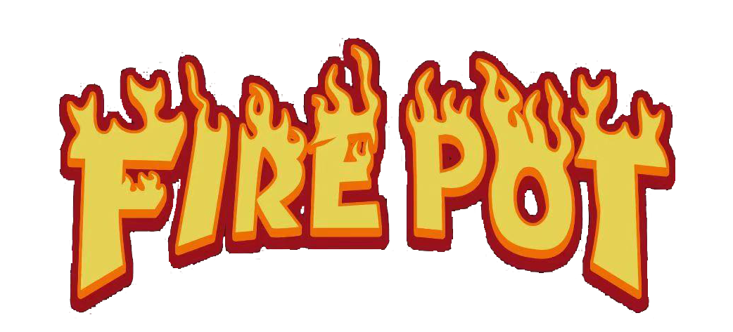 "Logo of 'FIREPOT', featuring bold, fiery - styled letters"