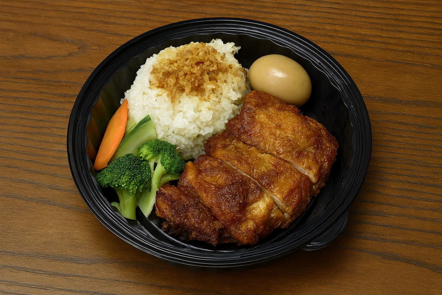 Fried Chicken Leg Rice Bowl at OK Canaan Taiwanese Gourmet, Taiwanese-Style Restaurant in Flushing