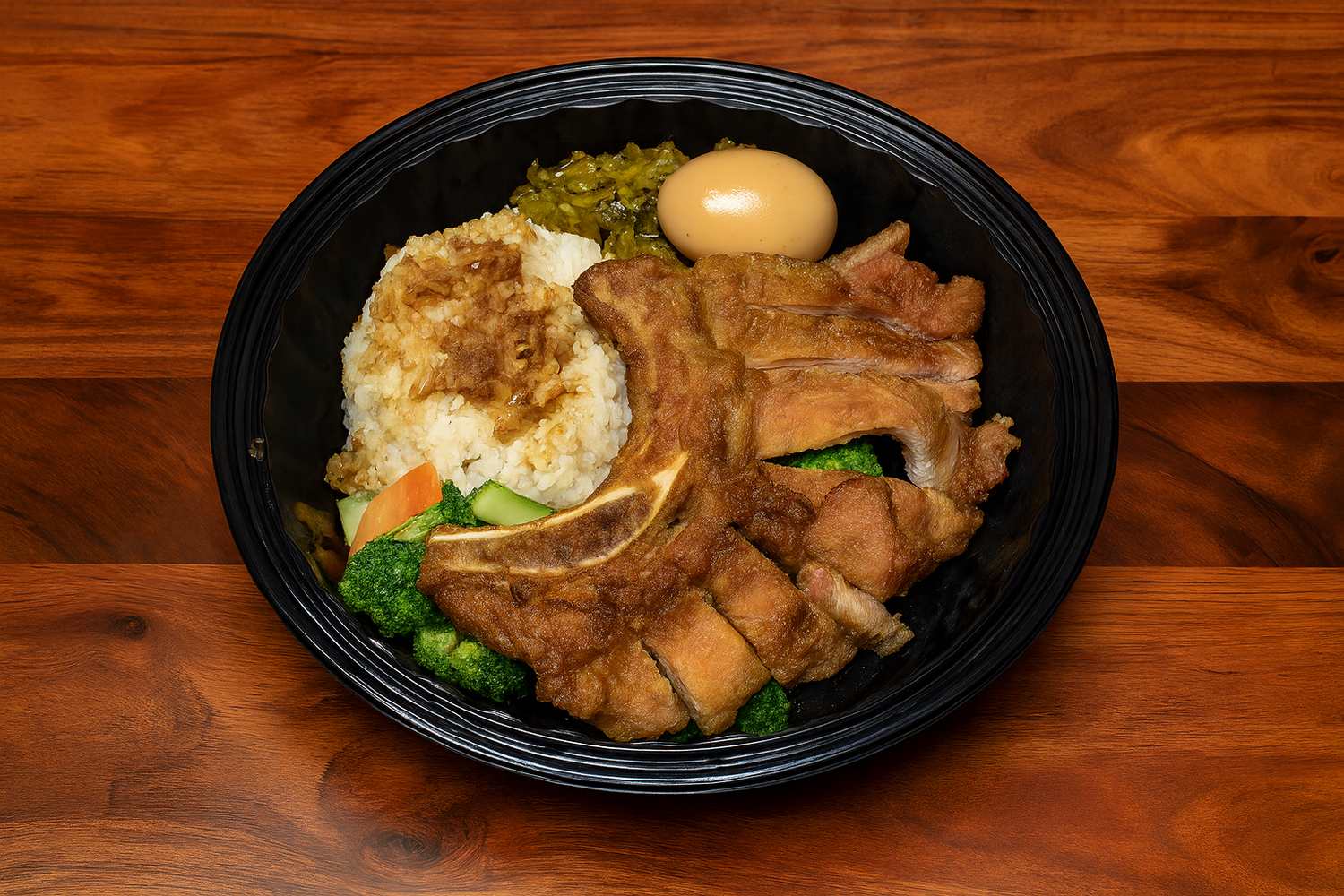 Fried Pork Chop Rice Bowl at OK Canaan Taiwanese Gourmet, Taiwanese-Style Restaurant in Flushing