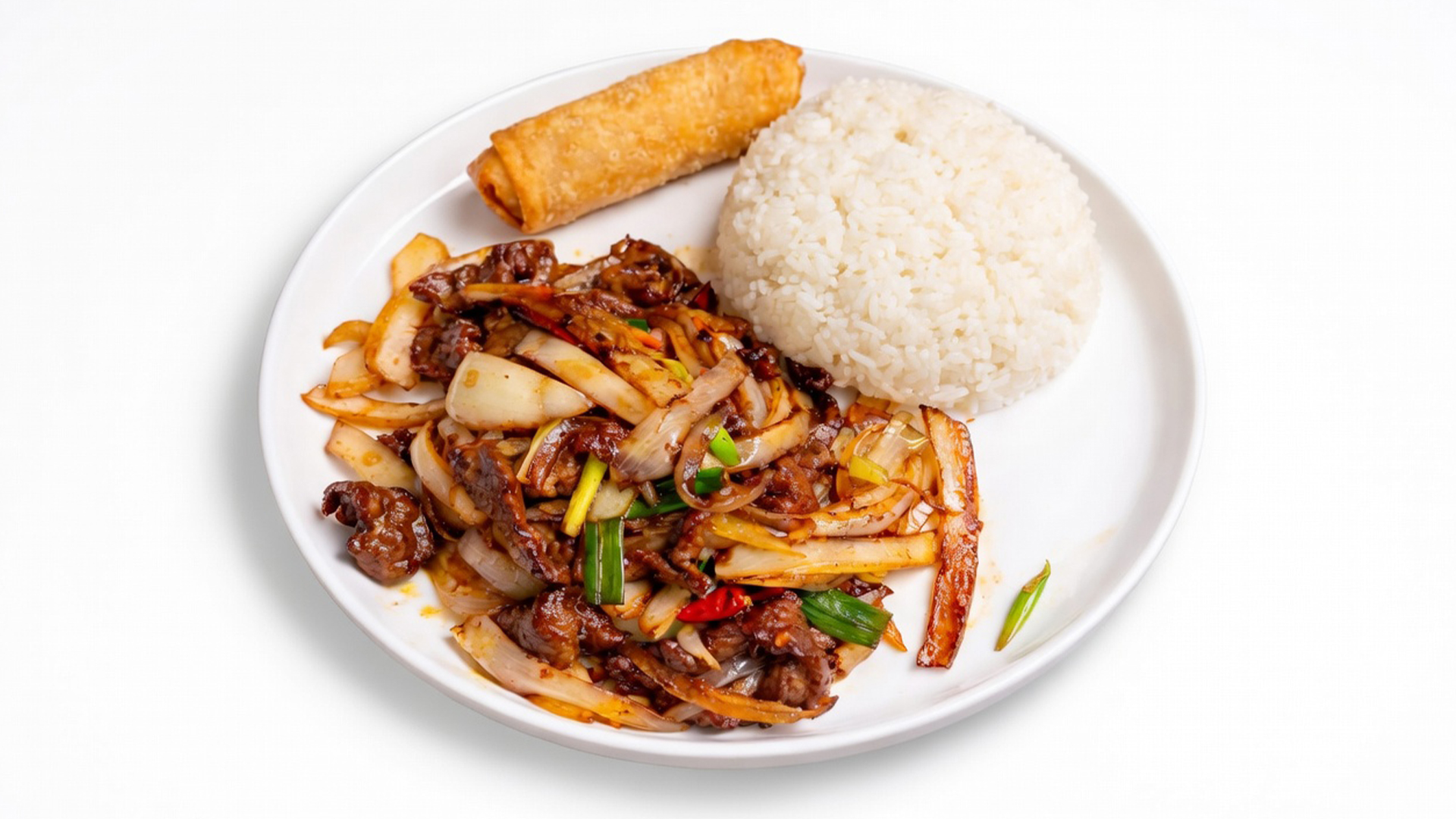 Beef and Onion Rice Bowl at Foodieholic Chinese Noodle & Kitchen, a Chinese restaurant in Durham