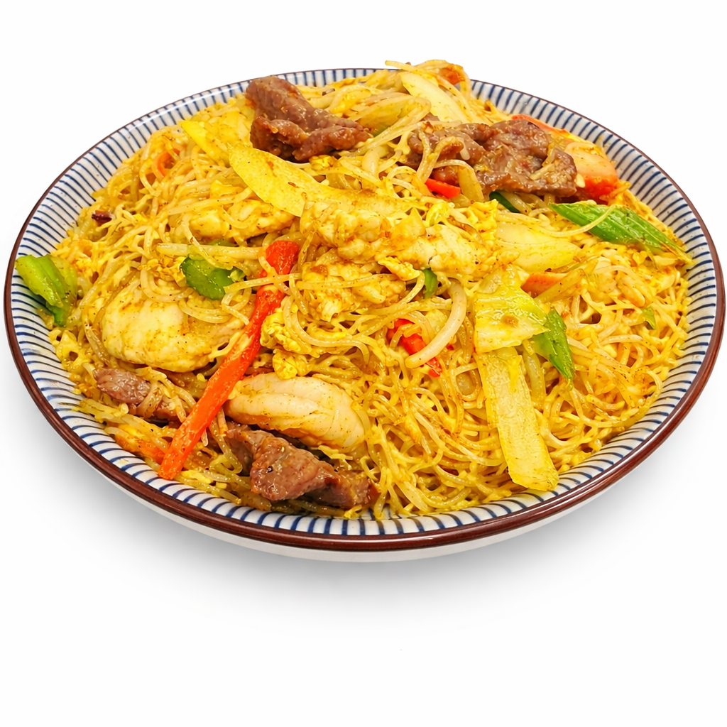 Shrimp and Beef Fried Rice Noodles at Foodieholic Chinese Noodle & Kitchen, a Chinese restaurant in Durham