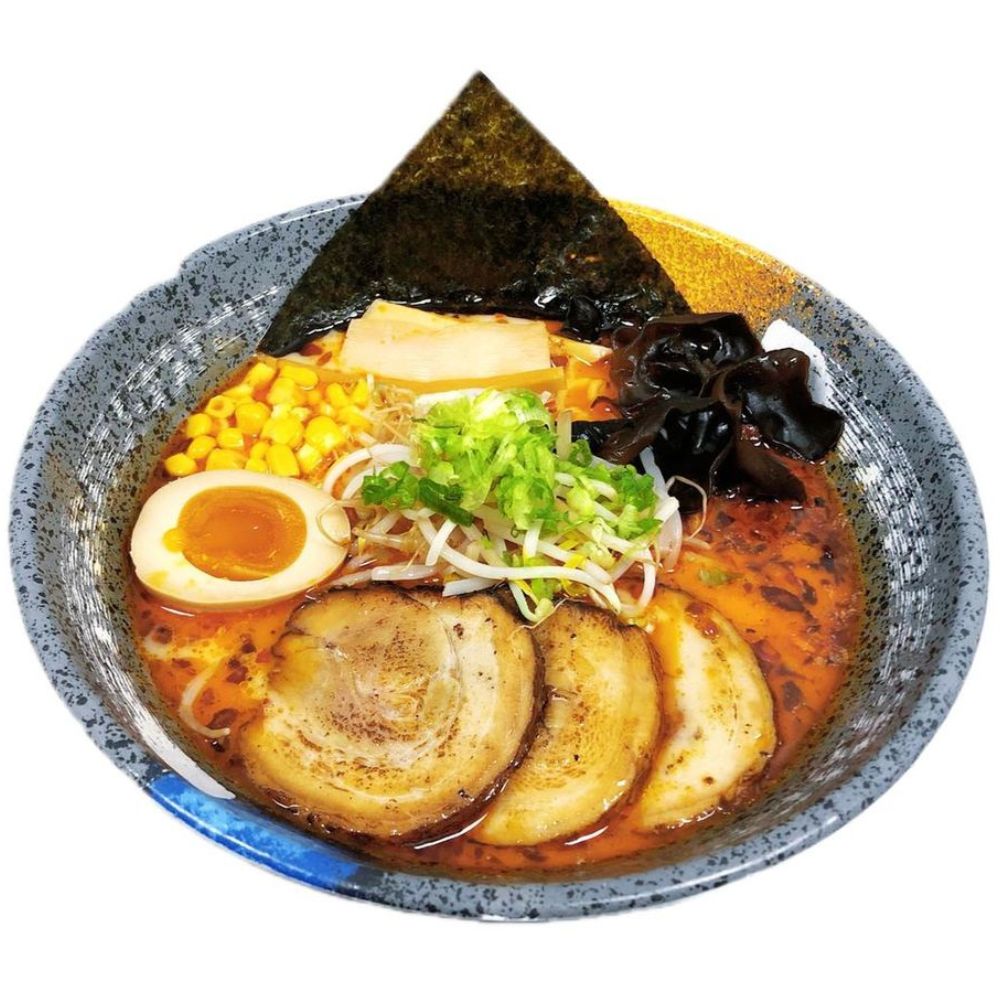 Foody-Bowl-Restaurant-Japanese-Restaurant-Spicy-Miso-Ramen-Ocala Spicy miso ramen with pork, egg, corn, and seaweed at Foody Bowl Restaurant, a Japanese Restaurant in Ocala