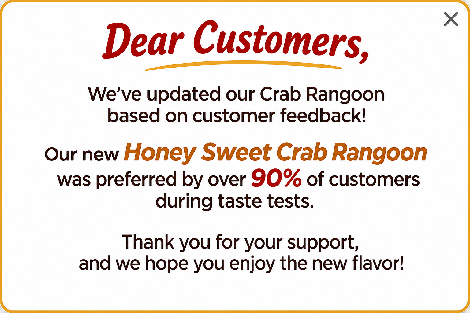 Restaurant Event Notice