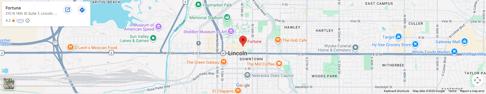 Location 210 N 14th St Suite 7, Lincoln, NE 68508