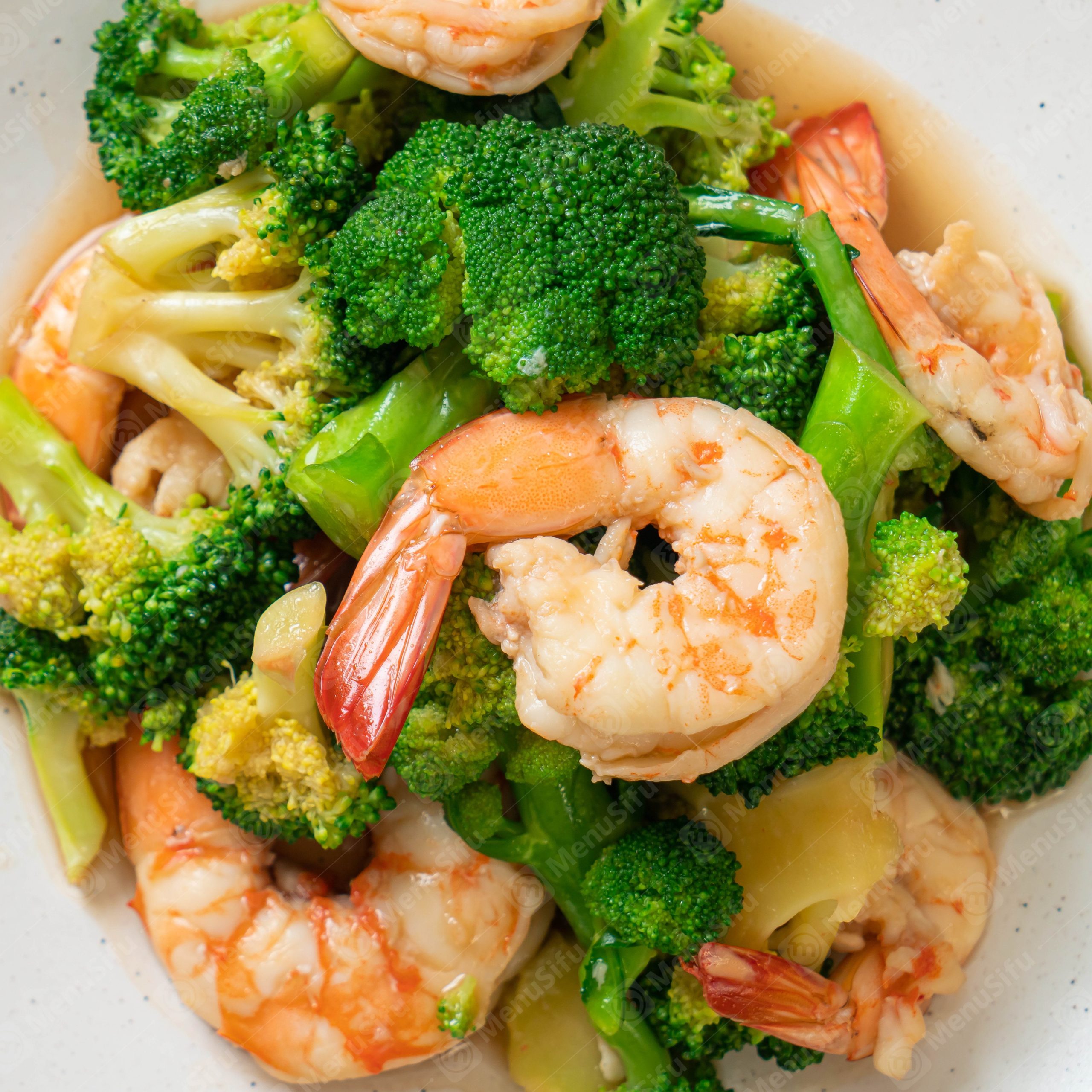 Shrimp with Broccoli at Fresh Garden Kitchen, a Chinese restaurant in Pittsburgh