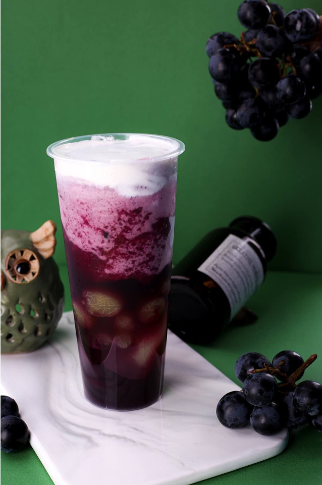 Cheesefoam Black Grape at Fresh Ó Tea, Bubble Tea Shop in Princeton
