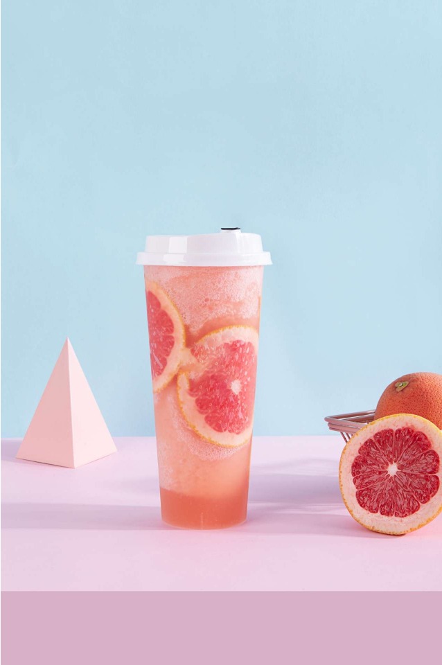 Grapefruit Orange Fruit Tea at Fresh Ó Tea, Bubble Tea Shop in Princeton