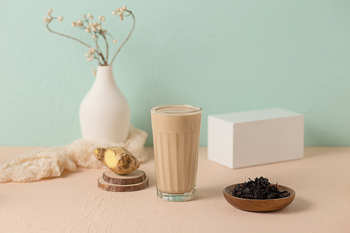 Fresh ginger milk tea at Fruitbite Smoothie, a Smoothie & Fruit Tea Shop in Broomfield