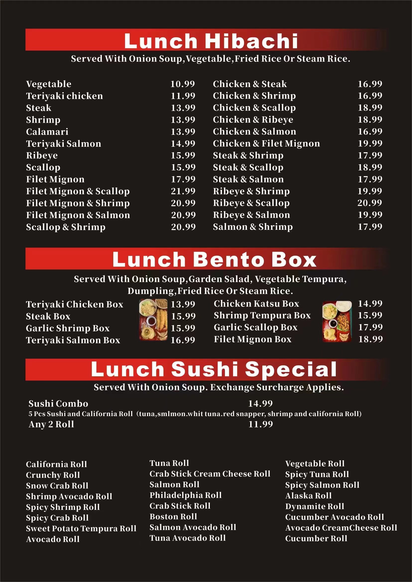 Fuji Steak House & Sushi Japanese Order｜Baytown｜TX