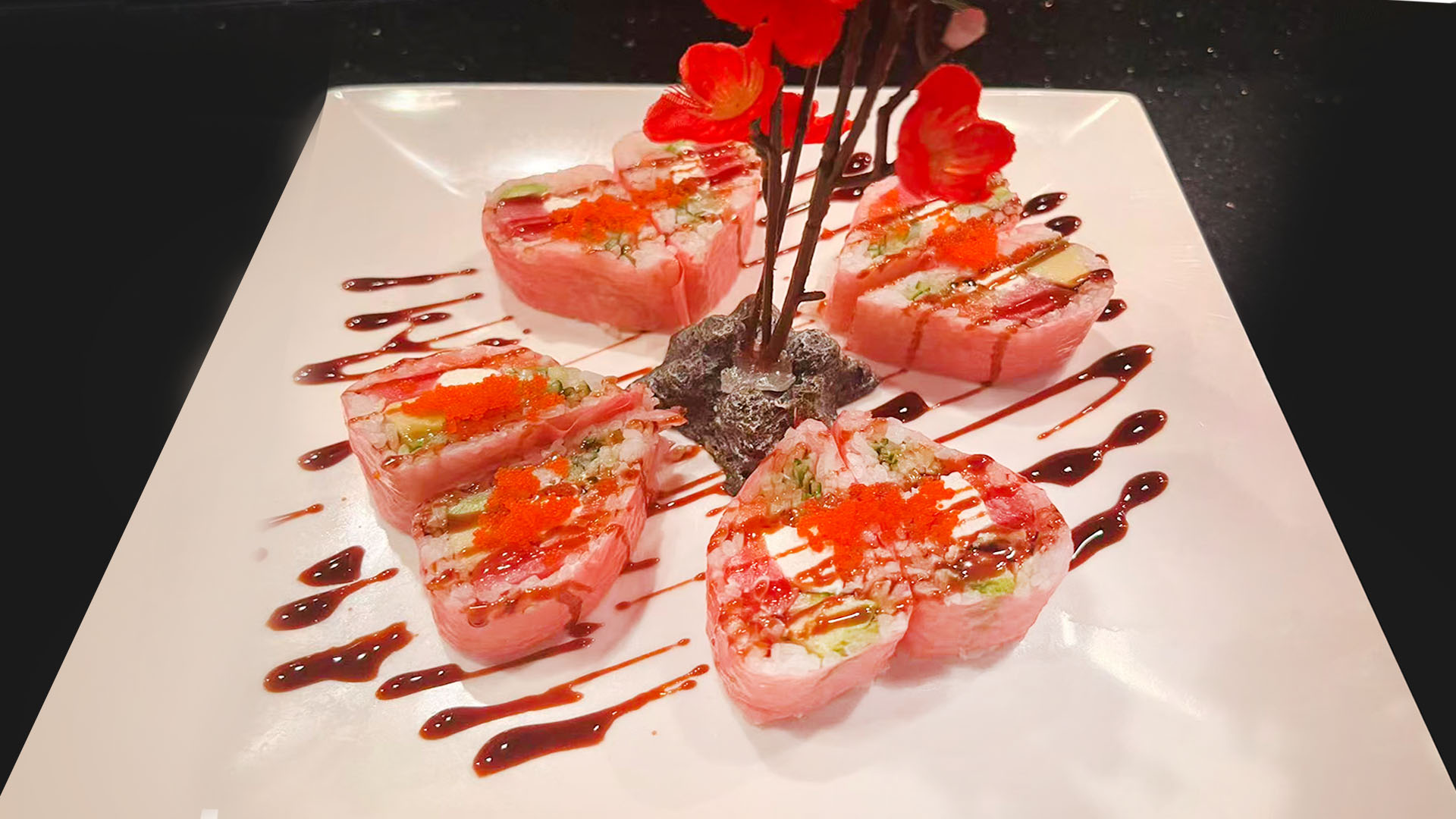 Flower Roll sushi served at Fuji Japanese Steakhouse, a Japanese restaurant in Mentor.