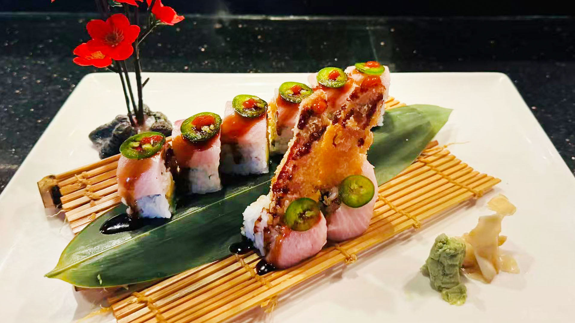 Small John Roll served at Fuji Japanese Steakhouse, a Japanese restaurant in Mentor.