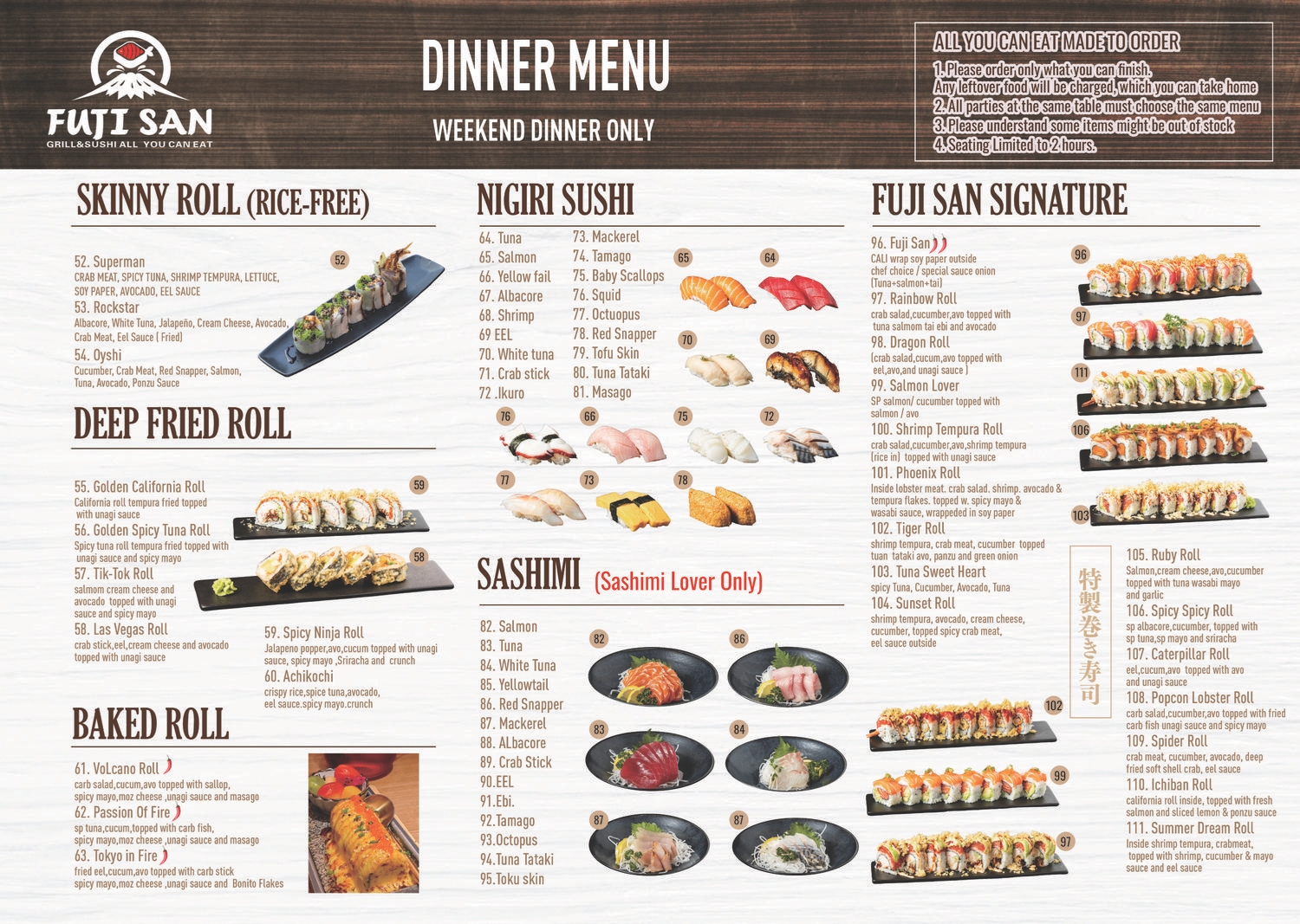 Restaurant menu 2
