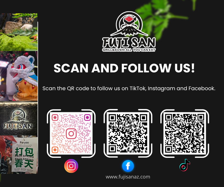 Fujisan Japanized Western Restaurant Social media QR code poster