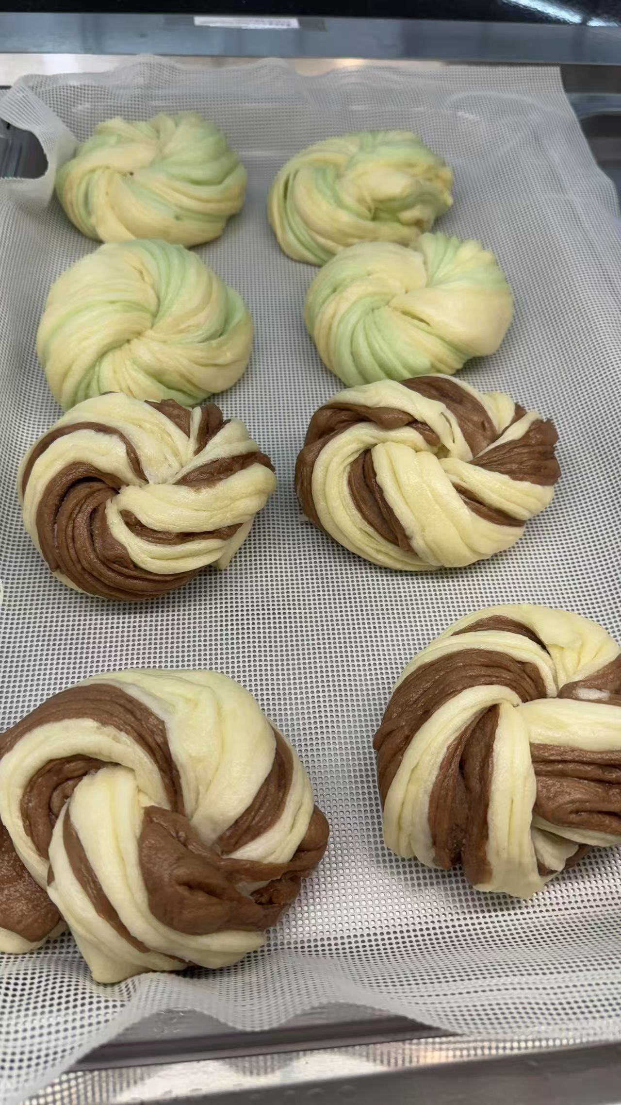 Chocolate marbled rolls from BAO CO, a Chinese restaurant in Alhambra