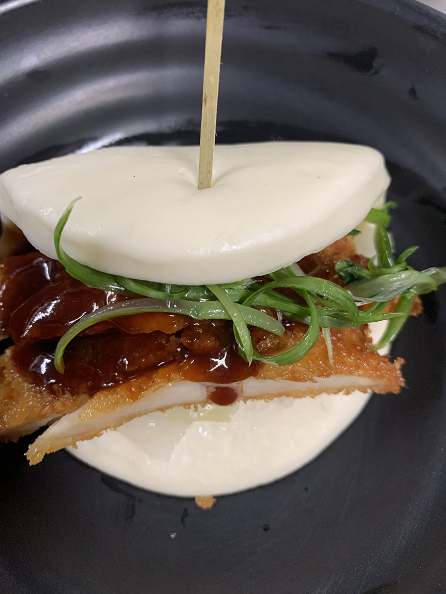 Chicken Katsu Bun at Ganso Ramen & Sushi，a Japanese Restaurant in Sleepy Hollow