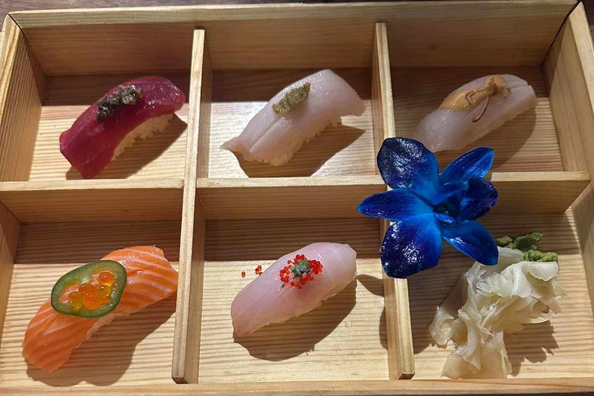 5pcs Sushi at Ganso Ramen & Sushi，a Japanese Restaurant in Sleepy Hollow