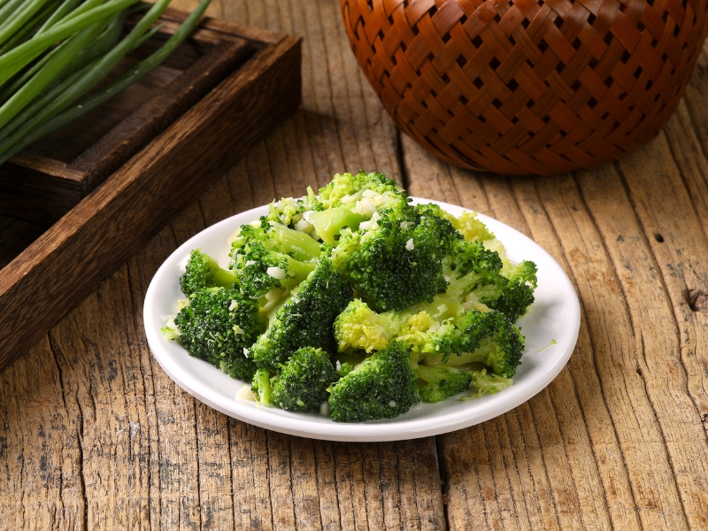 Fresh broccoli stir-fried with garlic at Gao Qunsheng's Spicy Soup, a Chinese Restaurant in Flushing
