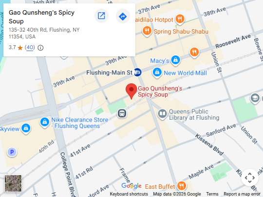 Location, 135-32 40th Rd, Flushing, NY 11354, United States