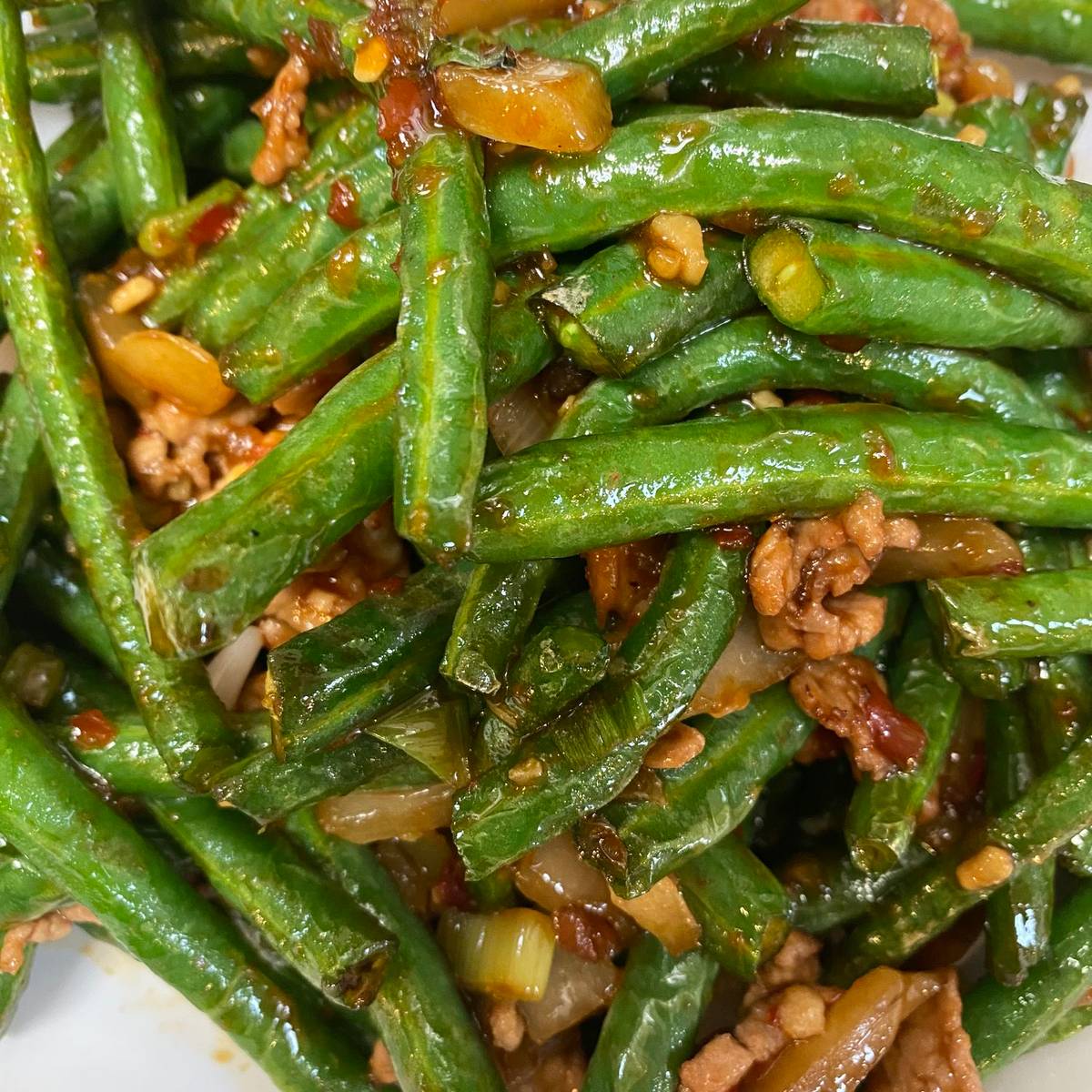 Dry - fried Green Beans at Garden Restaurant，a Chinese Restaurant in Garland