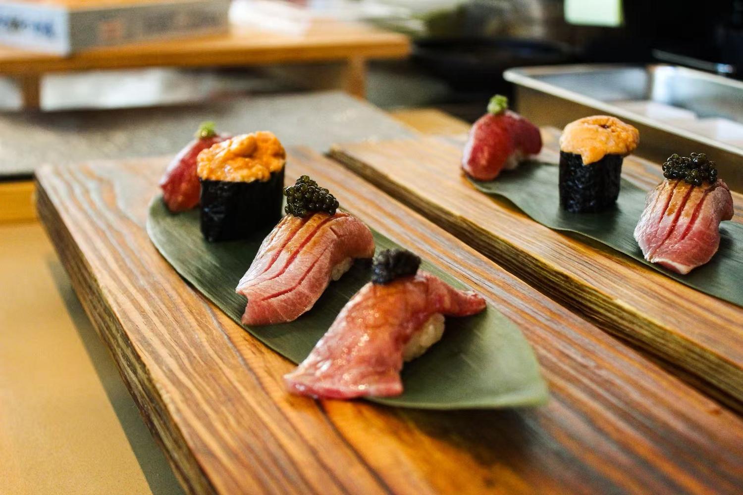 Assorted Nigiri Sushi at Ginza Asian Restaurant in Portland