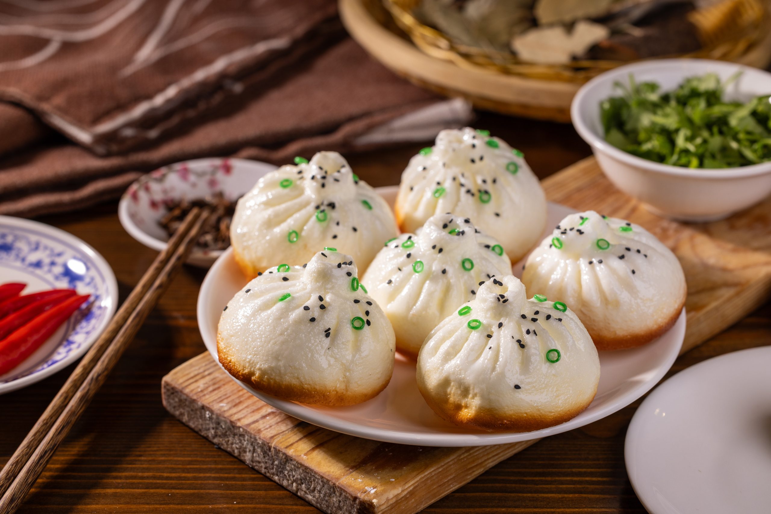 Pan-fried buns at Glowing Pie Pancake Restaurant in Rowland Heights